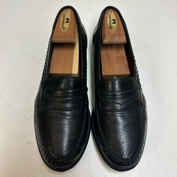 EUC Salvatore Ferragamo Black Calf Penny Loafer Moccasin Made in Italy VTG 7 D main image 7